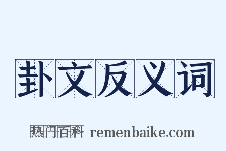 卦文反义词是什么意思的图片